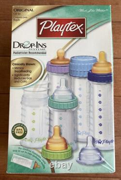 PLAYTEX DROP INS System Gift Set New SEALED Bottles Liners Nipples Caps And More