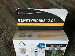 Platypus Gravityworks 2.0L Water Filter System Bottle Kit for Backpacking New