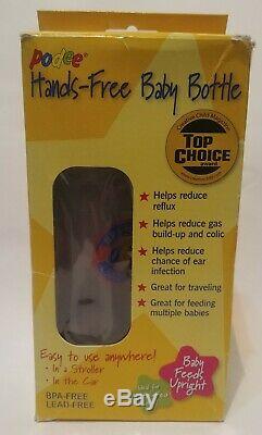 Podee Hands Free Baby Bottle Anti-Colic System New In Box 9 oz. BPA-Free