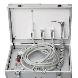 Portable Dental Unit with Air Compressor Turbine Suction 4 Hole Syringe