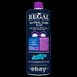 Regal Pool Care System Natural Klear Plus supplement Case of 12, 1 Quart Bottles