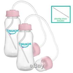 Set Of 2 Tinukim Hands Free Baby Bottle Anti-Colic Nursing System 9 Ounce  Ne