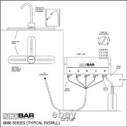 Sidebar Beverage Systems Liquor Dispenser, White Led / Nickel New 6880 Version