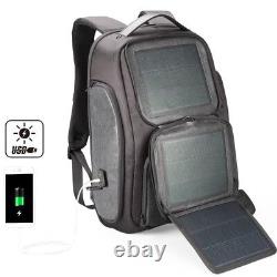 Solar Energy Backpack Fast Charging USB Bag 15.6'' Laptop Travel Business Bags