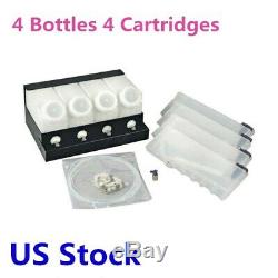 US Roland Mimaki Bulk Ink System- 4 Bottles, 4 Cartridges
