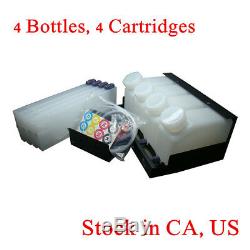 USA Stock- Roland Mimaki Bulk Ink System-4 Bottles, 4 Cartridges