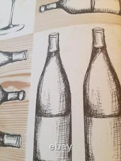 Wallpaper, System Solution, Kitchen Motif, Bottles, Glasses, Sand, Braun