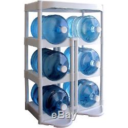 Water Bottle Storage Container Rack Unit Plastic 5 Gallon Holder System Shelf