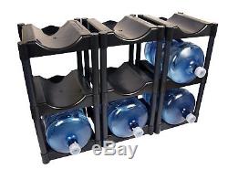 Water Bottle Storage Rack Shelf System Stand 3 Tier 5 Gallon Display Office Home