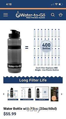 Water To Go Filtration System-2 Units And Two Extra Filters. BRAND NEW