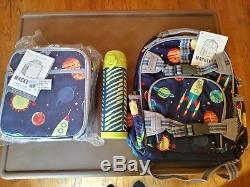 116 $ Poterie Backpack Système Solaire Sac À Dos + Lunch Box + École De La Bouteille D'eau