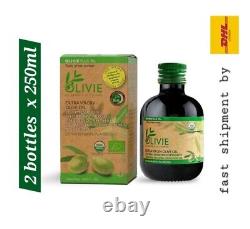 2 bouteilles X 250 mL d'huile d'olive Original du Maroc Olivie Plus 30x expédiées par Express DHL