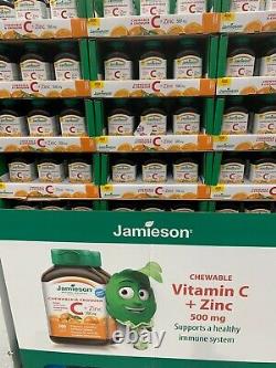 (39 Bouteilles), Jamieson Vitamine C Et Zinc 500mg 400 Comprimés, Exp. Déc. 2023