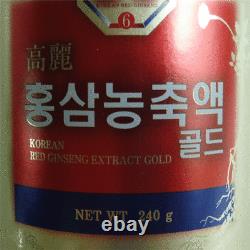 6 Ans Coréen Rouge Ginseng Extrait D’or 240 G 1 Bouteille / Navire Pour Vous Ems