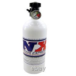 Bouteille de 15 lb Nitrous Express avec valve Lightning 500 (6,89 x 26,69) avec jauge