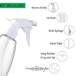 Cérumen Enlèvement Kit Ear Cleaner Tool Set Ear Laveuse Bouteille + Système 5pcs Conseils Nouveau