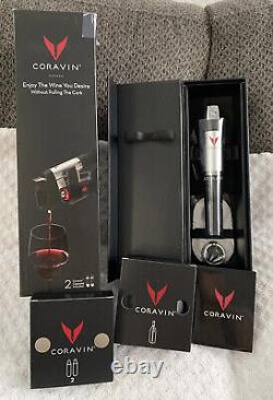 Coravin 1000 Wine Pour Saver System + 2 Capsules + Sleeve Retail 299 $ Boîte Ouverte