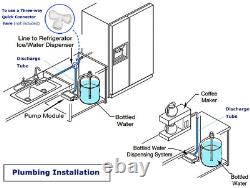 Distributeur D’eau 5 Gallon Bottle Water Pump System 60psi For Fridge Ice Maker Fau