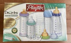 Ensemble cadeau PLAYTEX DROP INS System Nouveau ensemble de bouteilles, doublures, tétines, bouchons et plus encore, scellé.