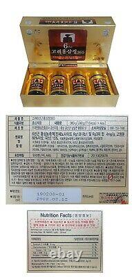 Express Korean Red Ginseng 6 Years Extract Root 240g 4 Bouteilles Saponin Panax
