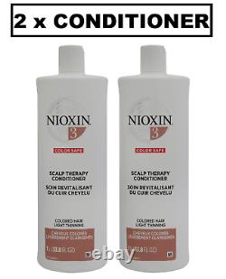 Nioxin System 3 Revitaliser Le Traitement Par Scalp Conditionneur 1l/1000ml (2 X Flacons)