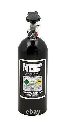 Notre bouteille de nitrous de 5 lb avec finition noire et soupape Super Hi Flo avec jauge