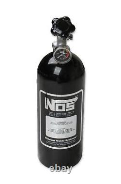 Notre bouteille de nitrous de 5 lb avec finition noire et soupape Super Hi Flo avec jauge