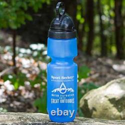 Nouveau système de purification de l'eau de voyage Berkey avec 2 bouteilles d'eau Sport Berkey et base