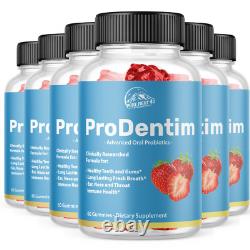 ProDentim Probiotiques Oraux Avancés - Réparation des Dents/Gencives - 6 Bouteilles 360 Bonbons gélifiés