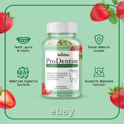 ProDentim Probiotiques Oraux Avancés - Réparation des Dents et des Gencives - 12 Bouteilles - 720 Bonbons gélifiés