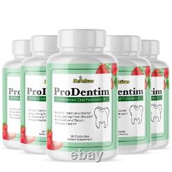 Probiotiques buccaux avancés ProDentim - Réparation des dents/gencives - 5 bouteilles - 300 capsules.