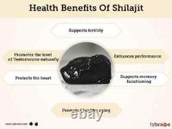 Pure 100% Himalayan Shilajit, Résine MADR, Biologique, Extrêmement Puissant, Acide Fulvique
