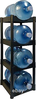 Racks pour bouteilles d'eau Bottle Buddy de 3 et 5 gallons, système de stockage de cruches à 4 plateaux