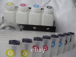 Système d'alimentation en encre en vrac en continu pour Mimaki JV33 JV3 JV5 - 4 bouteilles, 8 cartouches