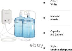 Système de distribution d'eau en bouteille avec double entrées Pompe de cruche d'eau de 5 gallons 5Gal E