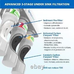 Système de filtration d'eau sous évier Aquasana 3 étapes Max Flow Claryum? AQ-5300+. 62