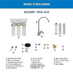 Système de filtration d'eau sous évier Aquasana 3 étapes Max Flow Claryum? AQ-5300+. 62