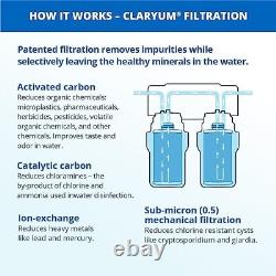 Système de filtration d'eau sous évier à 2 étages Aquasana - Comptoir de cuisine Claryum AQ-5200
