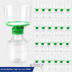 Système de filtre à vide pour bouteille de 500ml avec embout, stérile 0,22 ? M PES, ensemble entonnoir et récepteur 24.