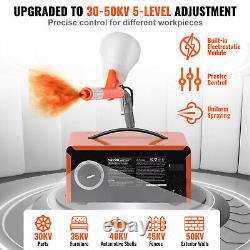 Système de revêtement en poudre VEVOR 50KV Sortie électrostatique avec pistolet pulvérisateur et interrupteur au pied